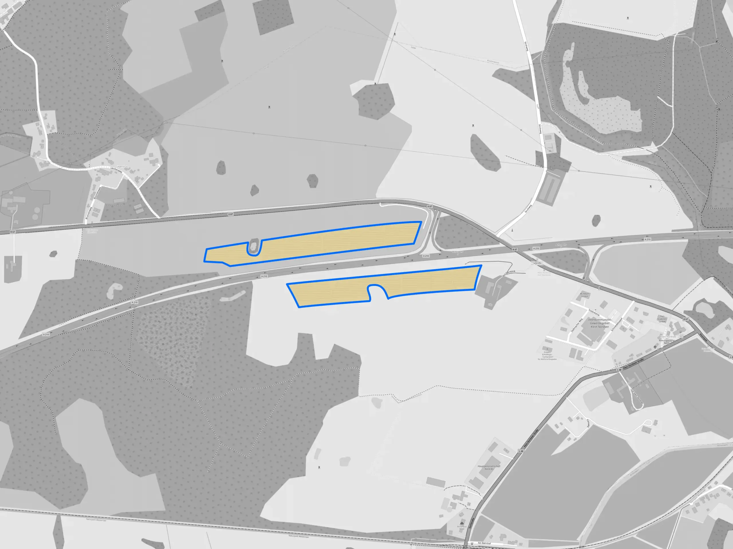 Flächenkarte der PVA Felde I