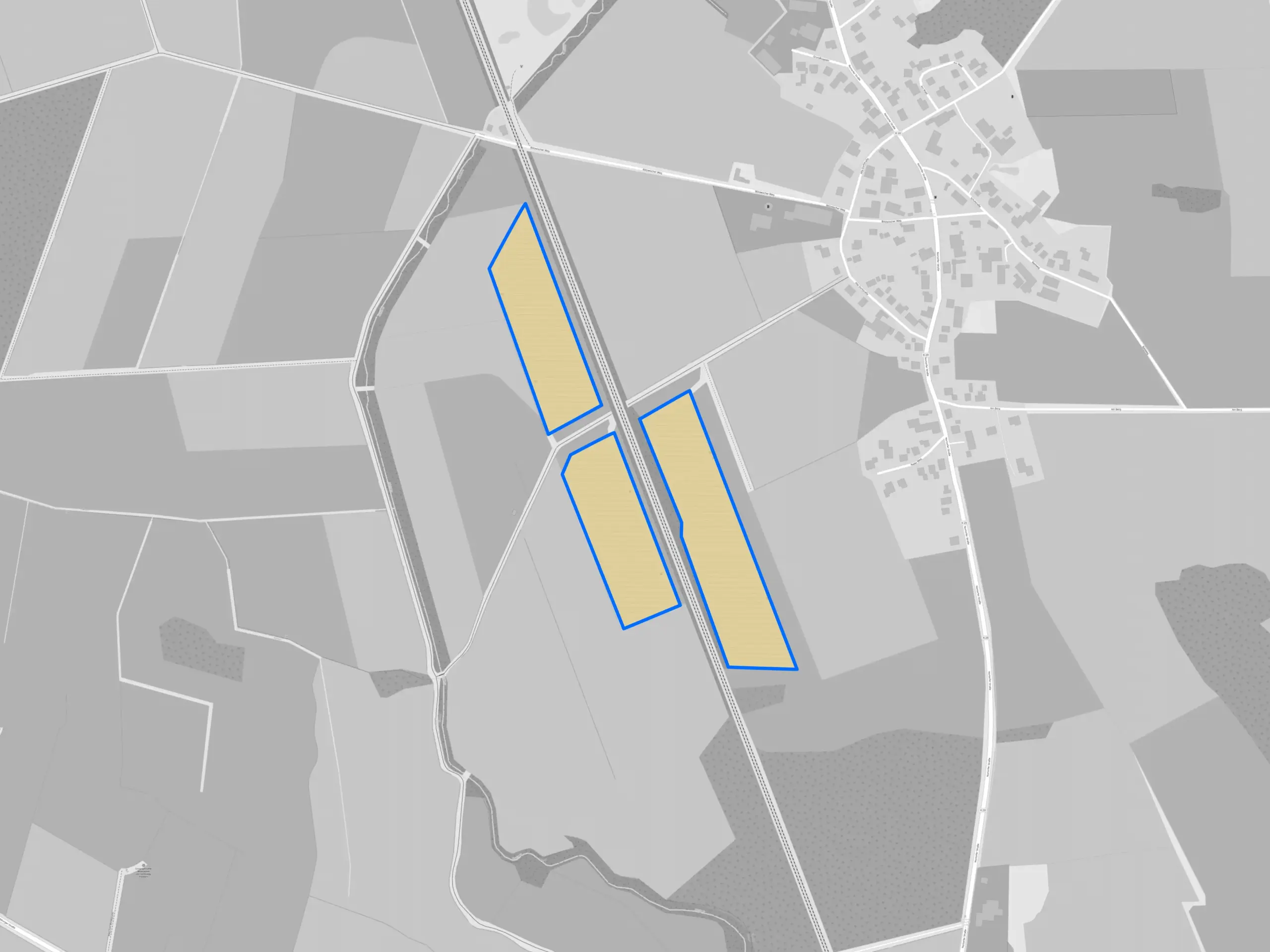 Flächenkarte des Solarparks in Ellerdorf