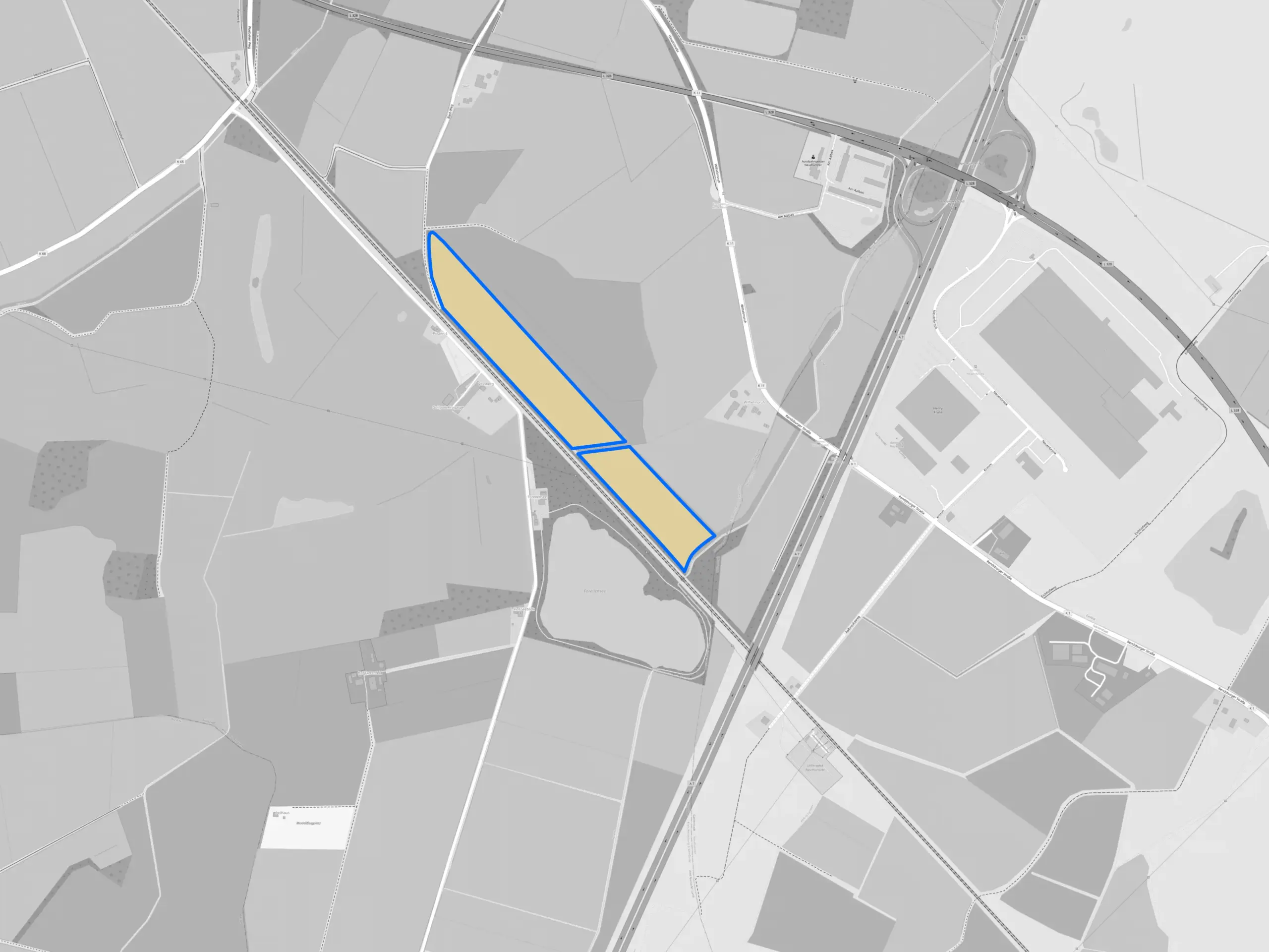 Flächenplan des Solarparks Krogaspe
