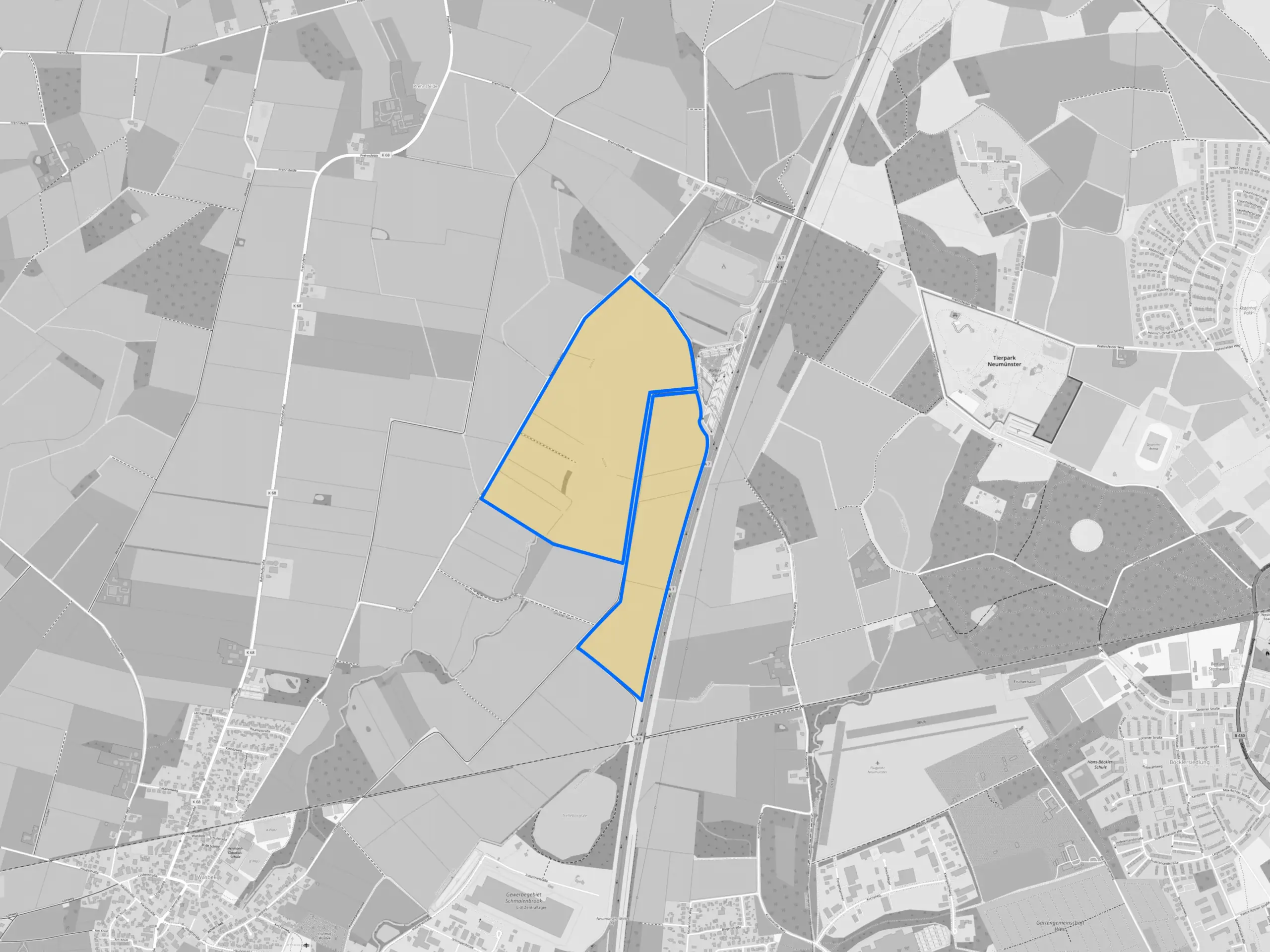Flächenkarte der PVA Wasbek