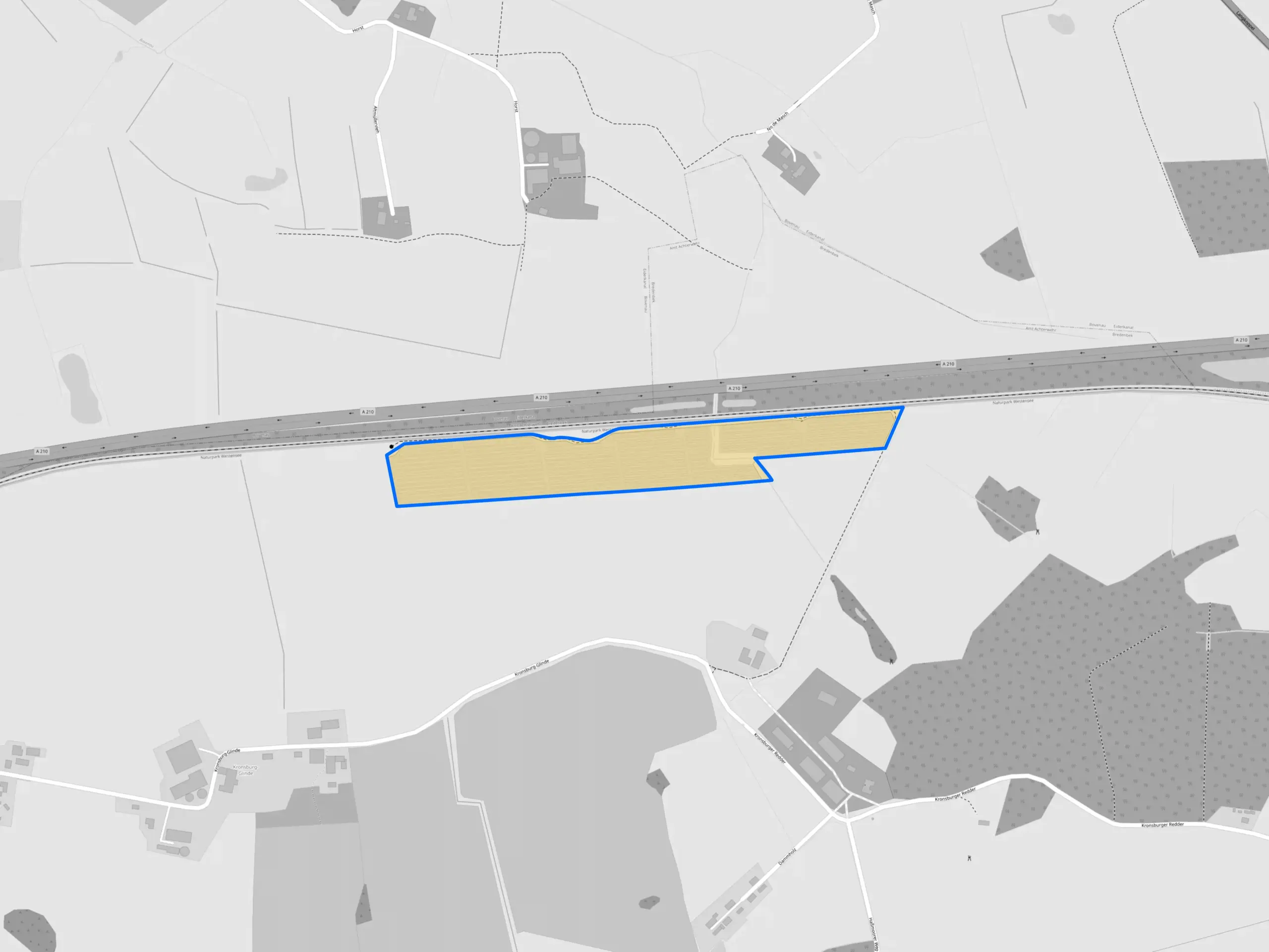 Flächenplan des Solarparks Bredenbek I