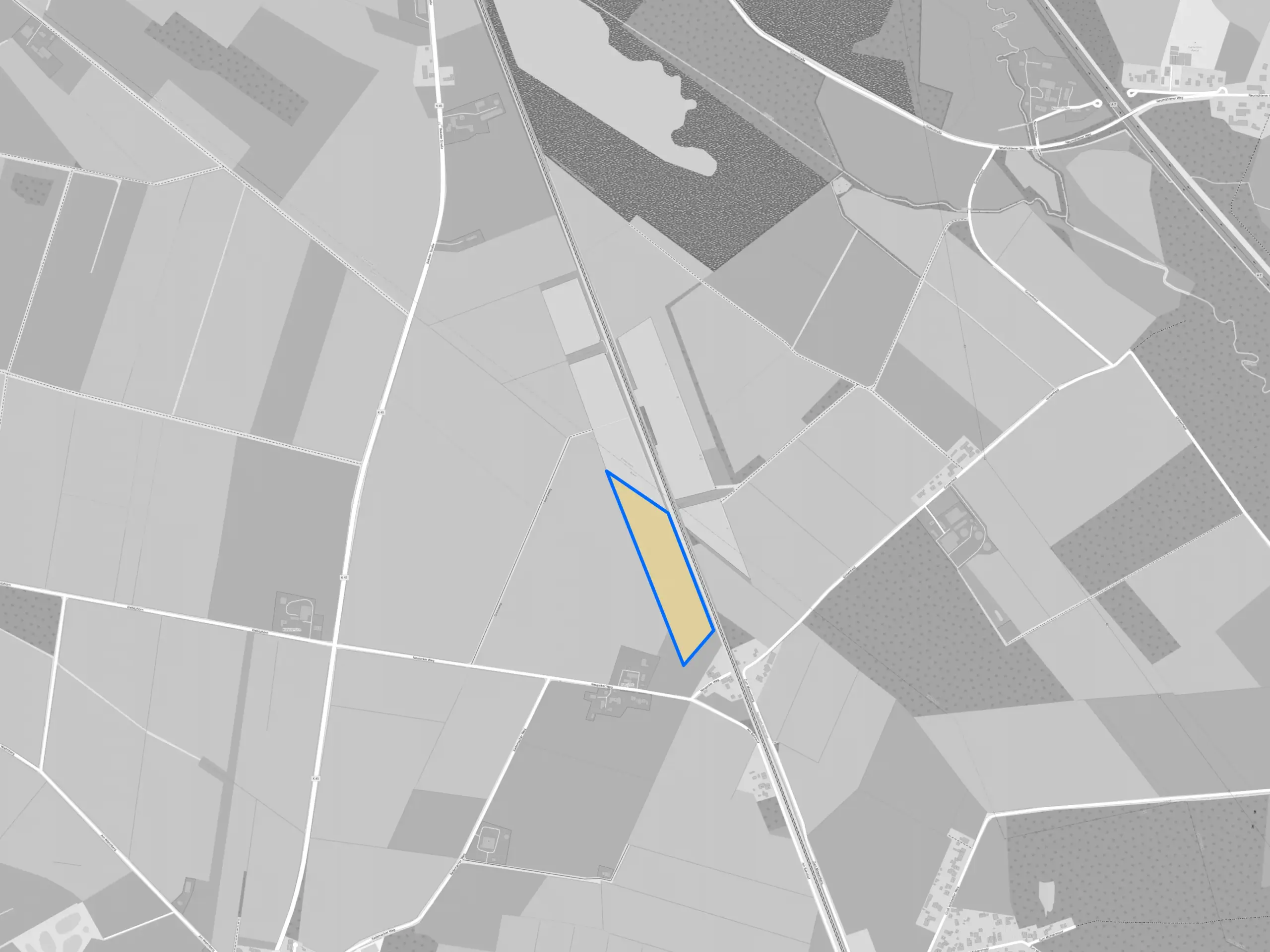 Flächenkarte des Solarparks Bokel I