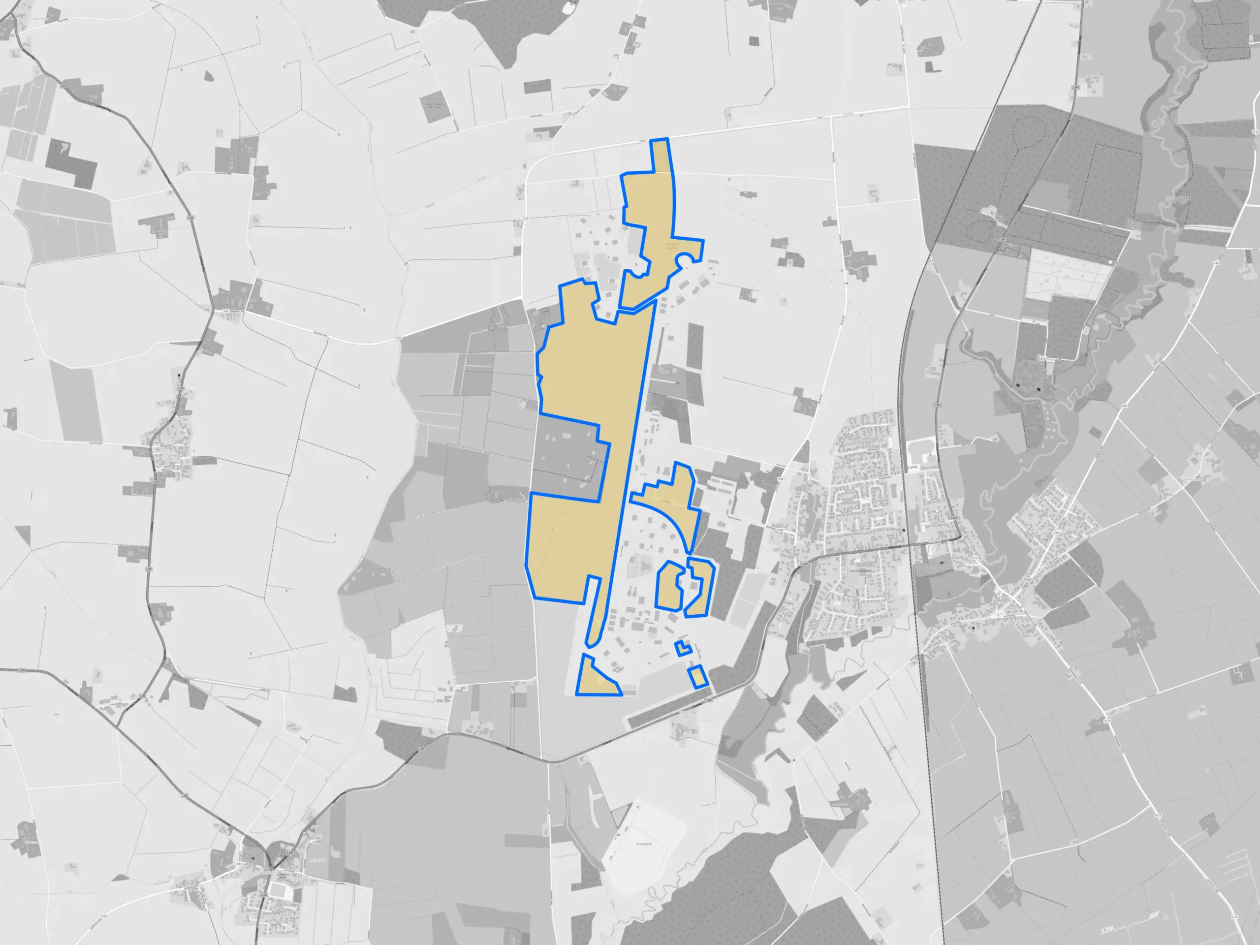 Flächenkarte des Solarparks Eggebek II