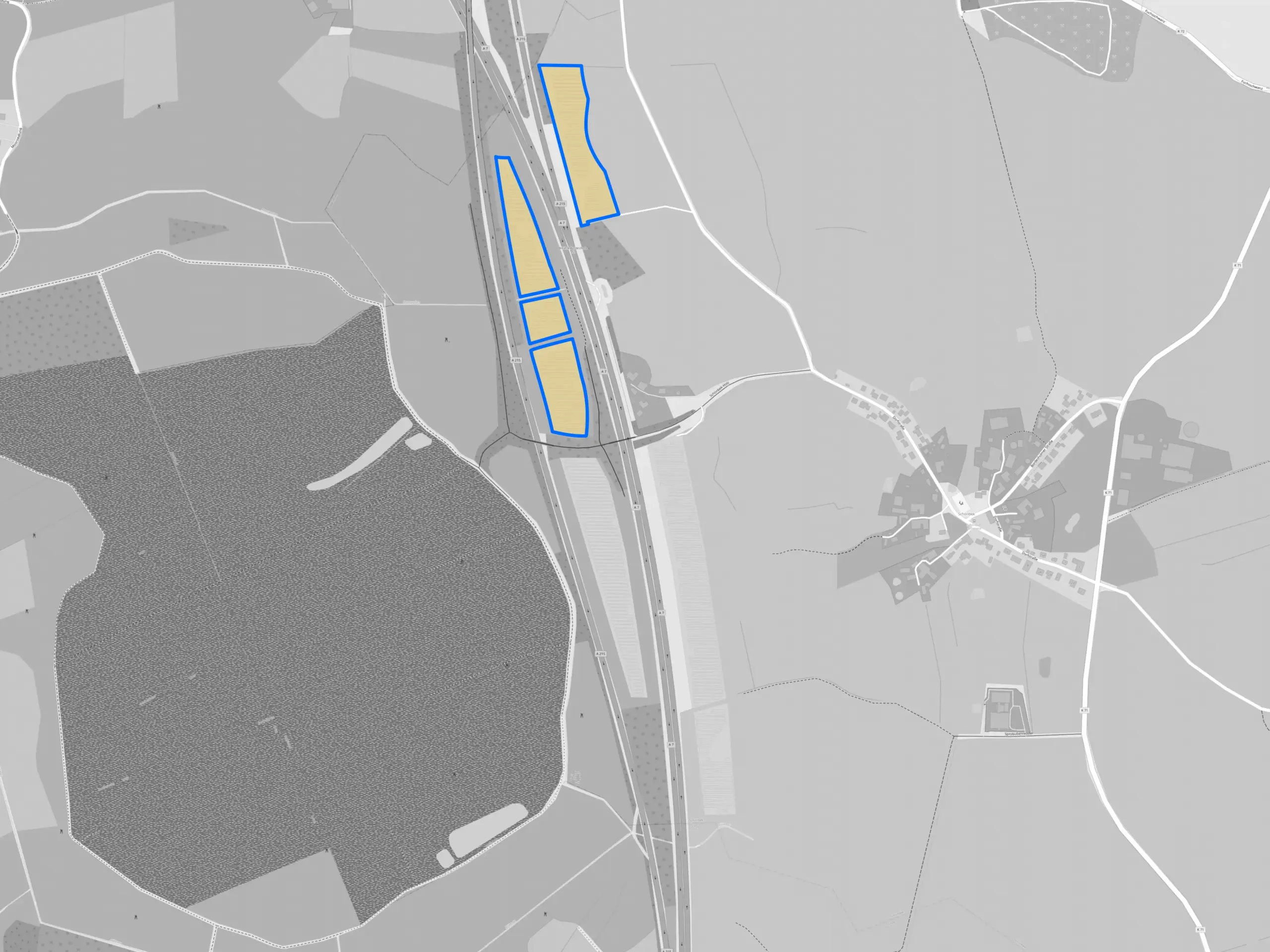 Flächenkarte Solarpark Schönbek II