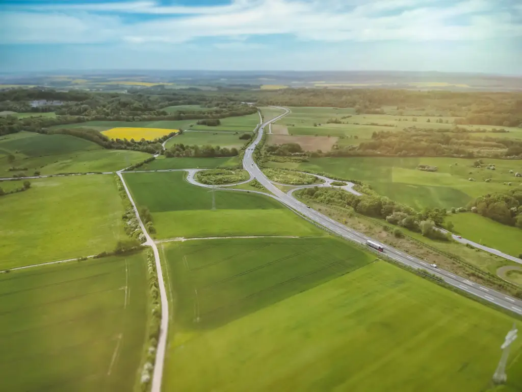 Priviligierte Flächen entlang einer Autobahn in Bad Sachsa.