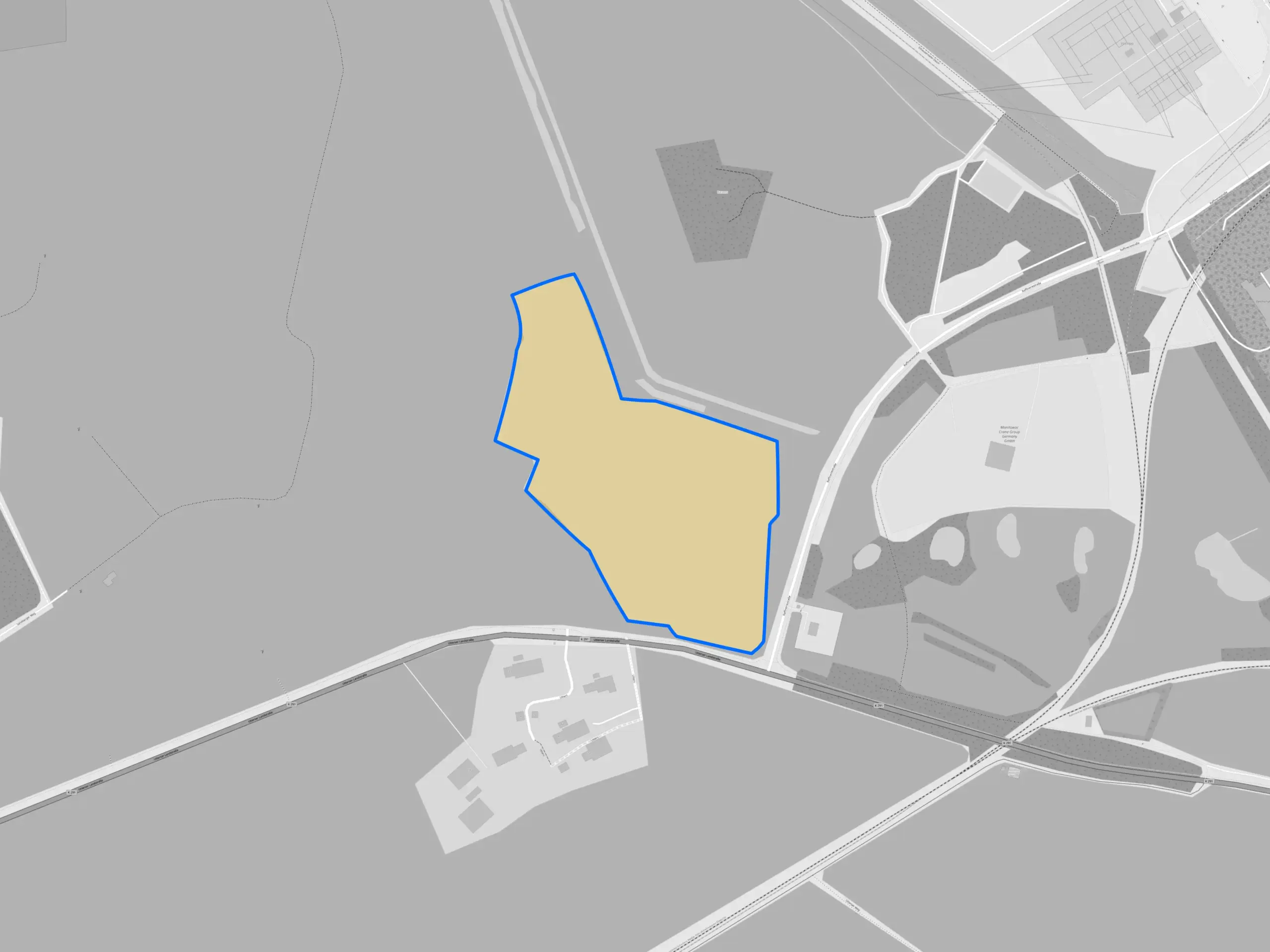 Flächenkarte Solarpark Utters I