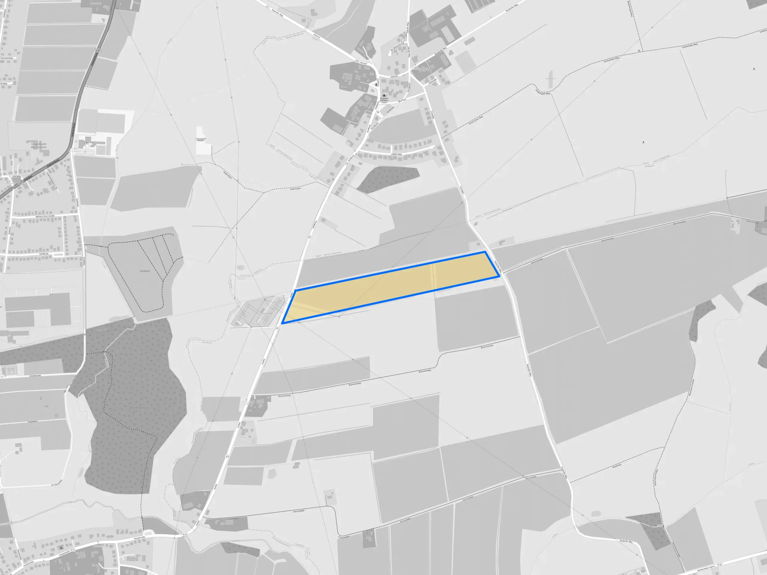 Flächenkarte des Solarparks Bönebüttel