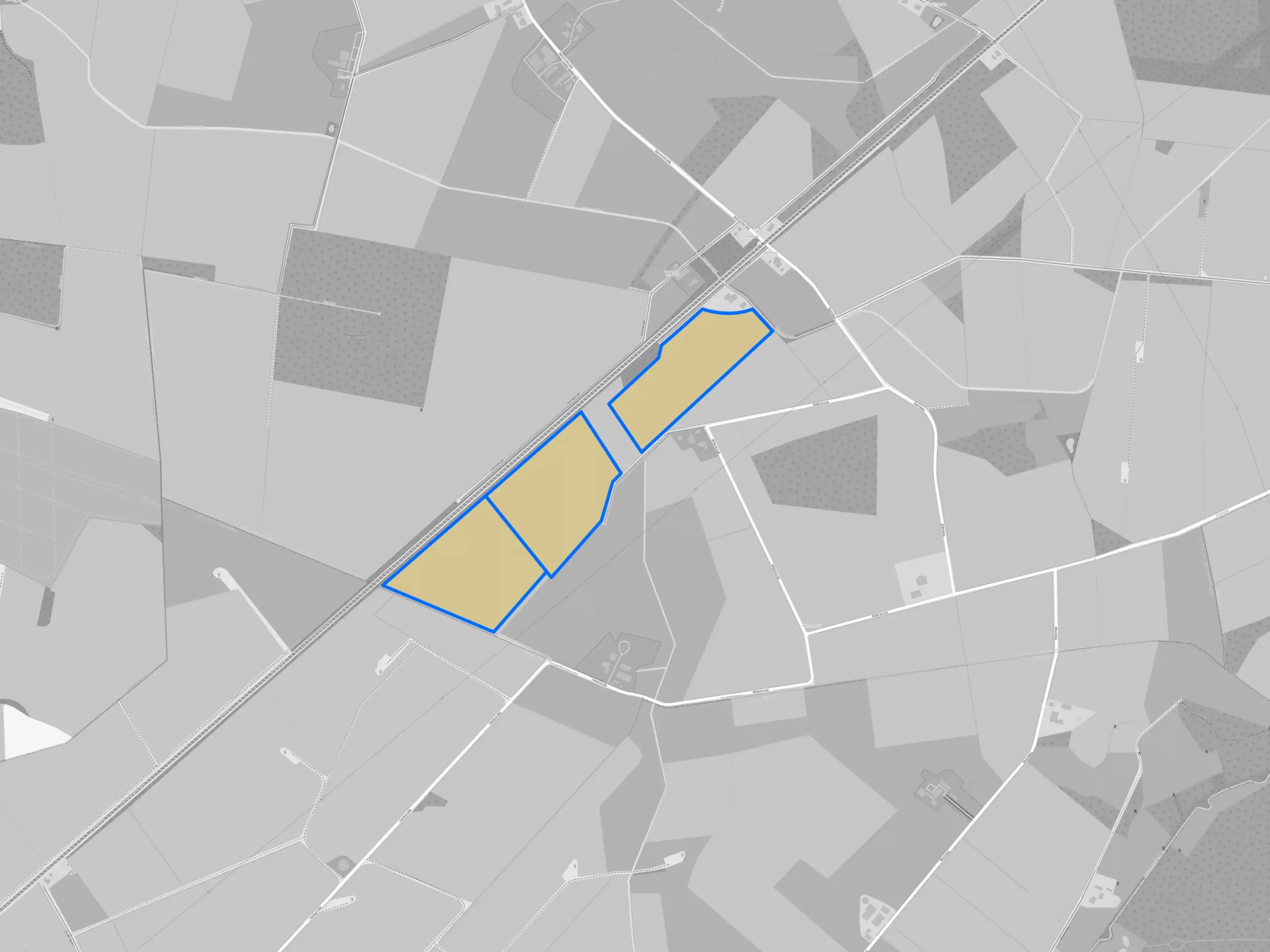 Flächenkarte des Solarparks Arpsdorf.