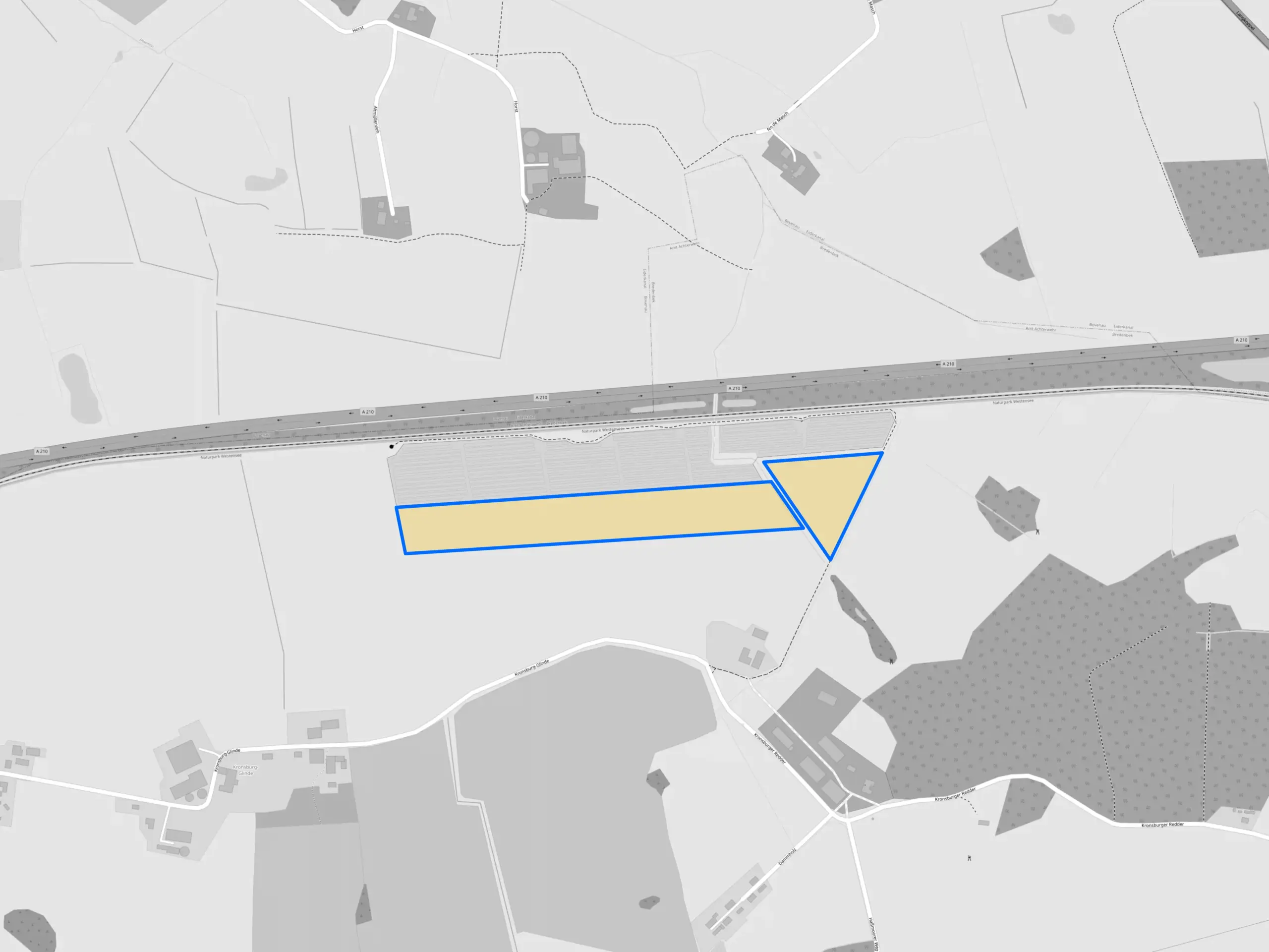 Flächenplan des Solarparks Bredenbek II