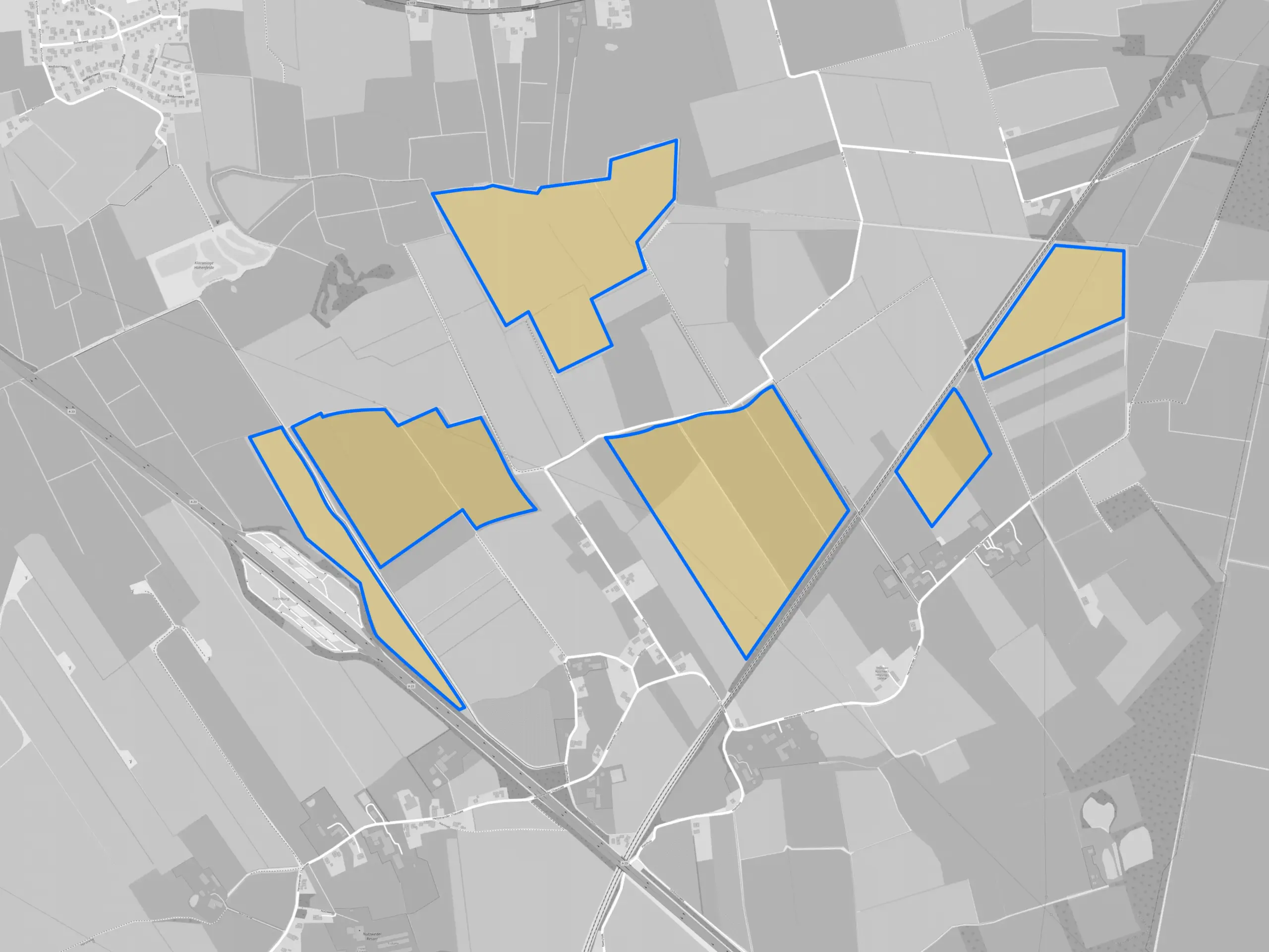 Flächenkarte des Solarparks Horst